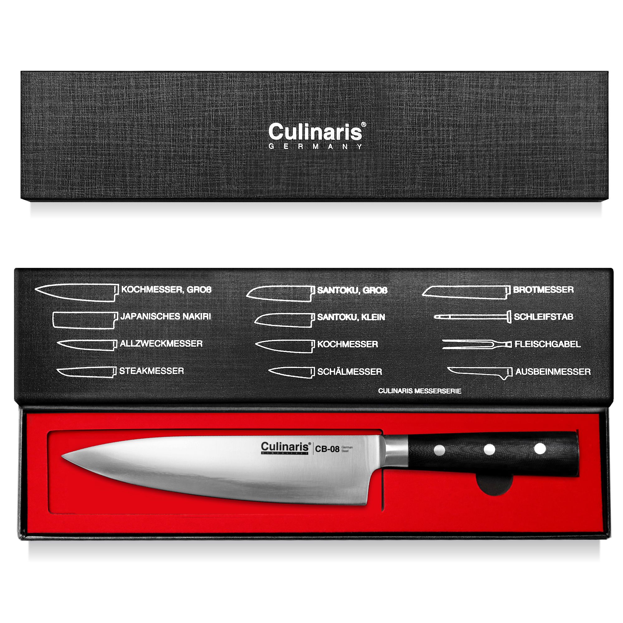 Culinaris - Messer-Set - Kochmesser CB-08 + Schälmesser CB-01