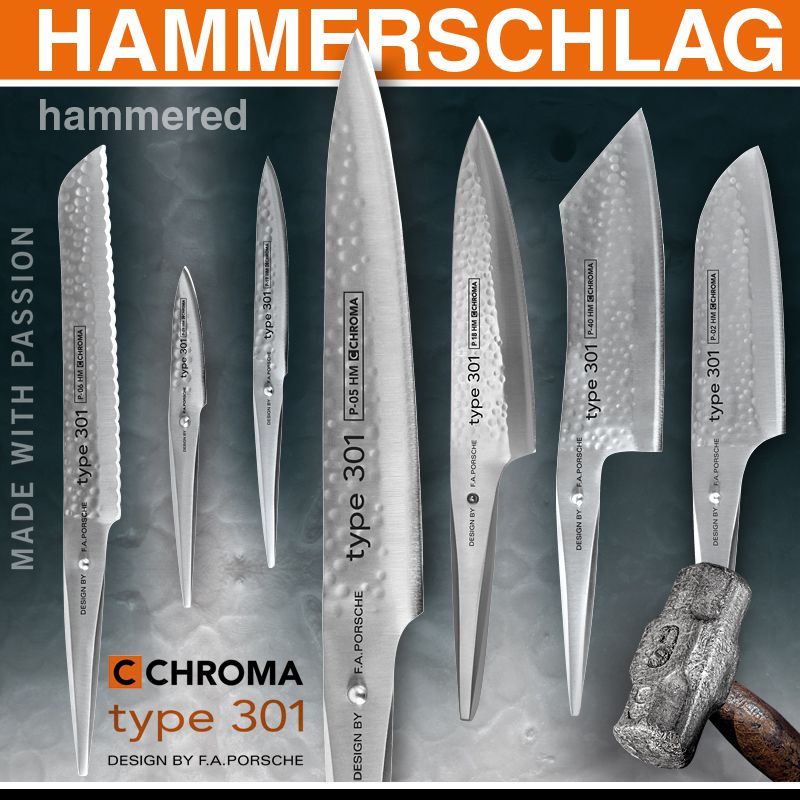 CHROMA type 301 - P-09 HM Schäl- oder Officemesser 7,7 cm