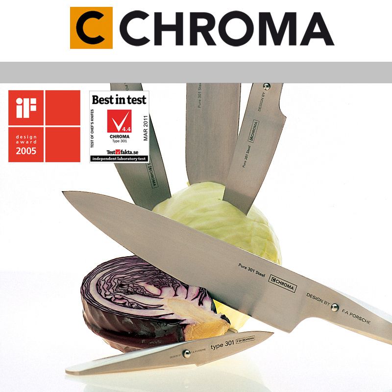 CHROMA Type 301 - P-18 Chef's Knife 20 cm