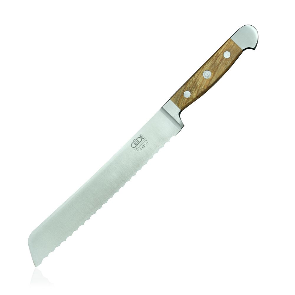 Güde - Brotmesser 21 cm - Serie Alpha Olive Linkshänder