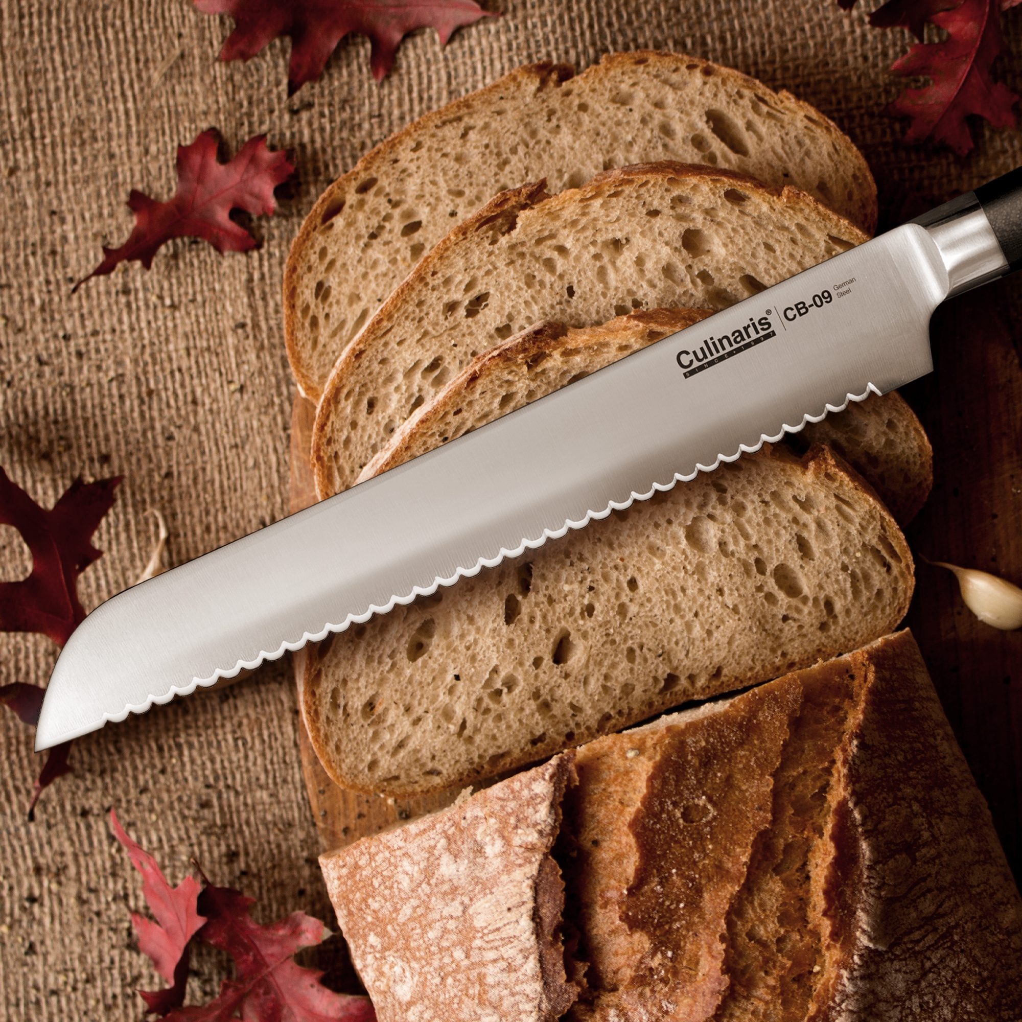 Culinaris - Bread Knife double-sided sharpened blade 25 cm