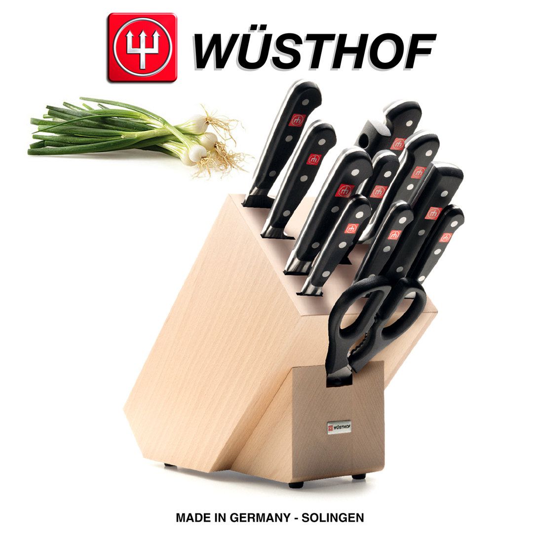 Wüsthof - Messerblock für 12 Teile -.Buche